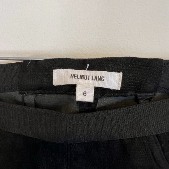 Helmut Lang Black Lamb Leather Low Rise Skinny Pants - Picture 8 of 10